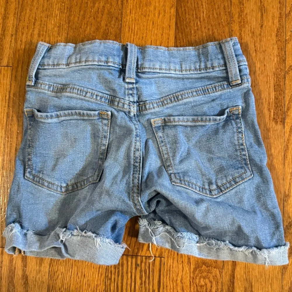 Old Navy Blue Distressed Denim Shorts Kids Size 8